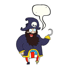comic book speech bubble cartoon pirate captain