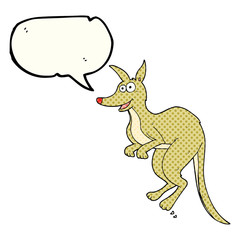 comic book speech bubble cartoon kangaroo