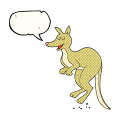 comic book speech bubble cartoon kangaroo