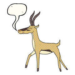 comic book speech bubble cartoon gazelle