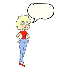 comic book speech bubble cartoon surprised woman