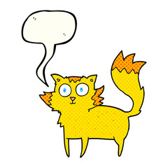 comic book speech bubble cartoon cat