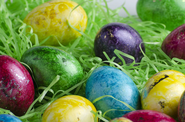 Obraz na płótnie Canvas Colorful Easter eggs 
