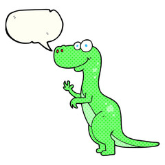 comic book speech bubble cartoon dinosaur