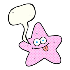 comic book speech bubble cartoon starfish