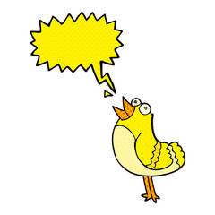 comic book speech bubble cartoon bird