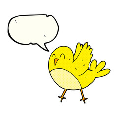 comic book speech bubble cartoon bird