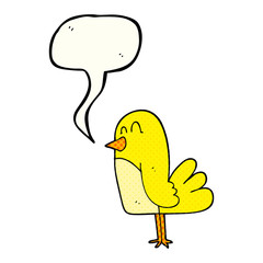 comic book speech bubble cartoon bird