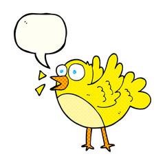 comic book speech bubble cartoon bird