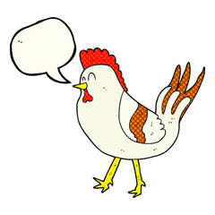 comic book speech bubble cartoon chicken