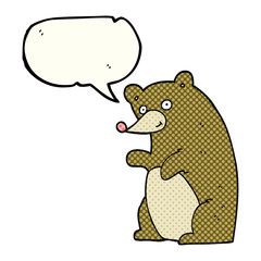 comic book speech bubble cartoon bear