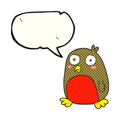 comic book speech bubble cartoon christmas robin