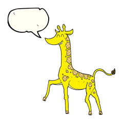 comic book speech bubble cartoon giraffe