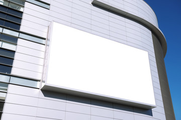 A large blank urban billboard with copy space
