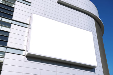 A large blank urban billboard with copy space

