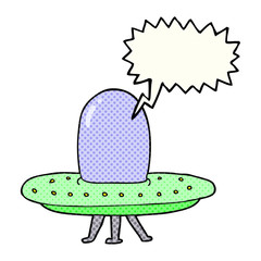 comic book speech bubble cartoon spaceship