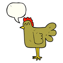 comic book speech bubble cartoon chicken