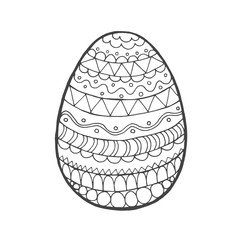 Easter egg with ornaments