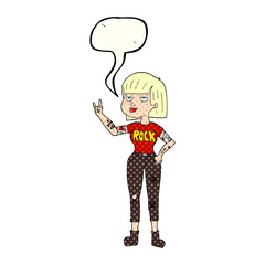 comic book speech bubble cartoon rock girl