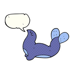 comic book speech bubble cartoon seal