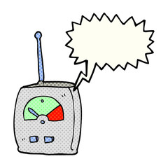 comic book speech bubble cartoon science equipment