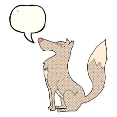 comic book speech bubble cartoon wolf