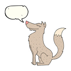 comic book speech bubble cartoon wolf