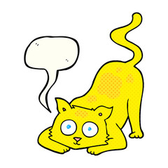 comic book speech bubble cartoon cat