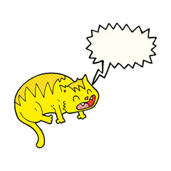 comic book speech bubble cartoon cat