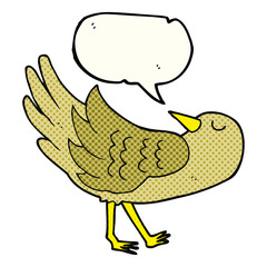 comic book speech bubble cartoon bird