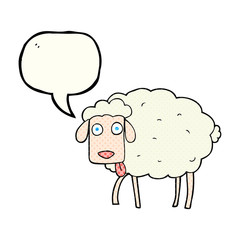 comic book speech bubble cartoon sheep