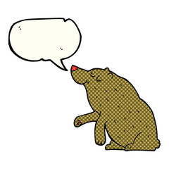 comic book speech bubble cartoon bear