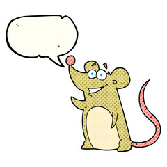 comic book speech bubble cartoon mouse