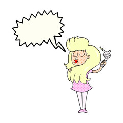 comic book speech bubble cartoon woman brushing hair