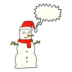 comic book speech bubble cartoon snowman