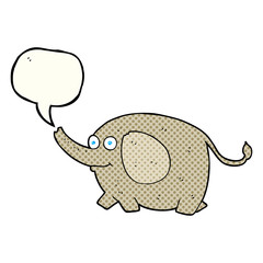 comic book speech bubble cartoon elephant