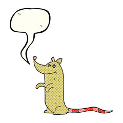 comic book speech bubble cartoon rat