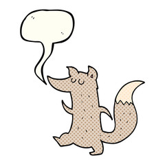 comic book speech bubble cartoon cute wolf