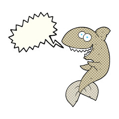 comic book speech bubble cartoon shark