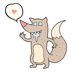 comic book speech bubble cartoon hungry wolf