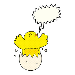 comic book speech bubble cartoon hatching egg