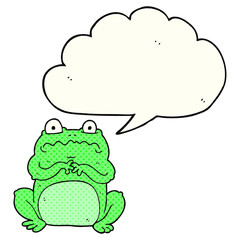 comic book speech bubble cartoon funny frog
