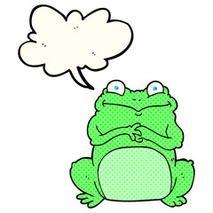 comic book speech bubble cartoon funny frog