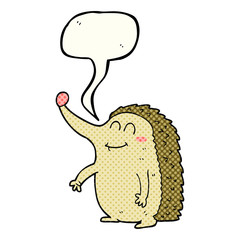 comic book speech bubble cartoon hedgehog
