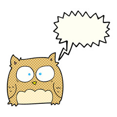 comic book speech bubble cartoon owl