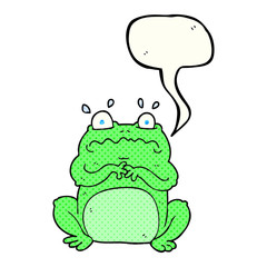 comic book speech bubble cartoon funny frog