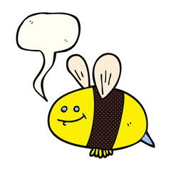 comic book speech bubble cartoon bee