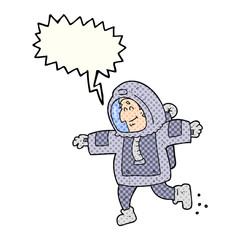 comic book speech bubble cartoon astronaut