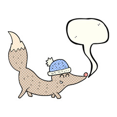 comic book speech bubble cartoon little wolf