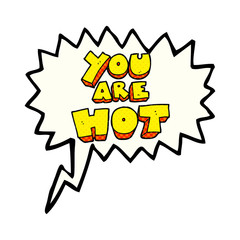you are comic book speech bubble cartoon sign